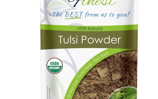 Davis Finest Organic Tulsi Powder 250g, Hair & Skin Care, Holy Basil Pure & Natural Tulsi Leaves, Ayurvedic (250, Grams)